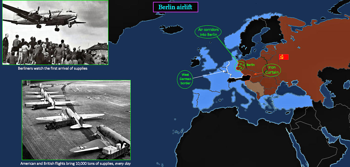 Berlin Airlift, 1948-49 map